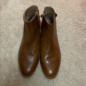 Brown camel booties